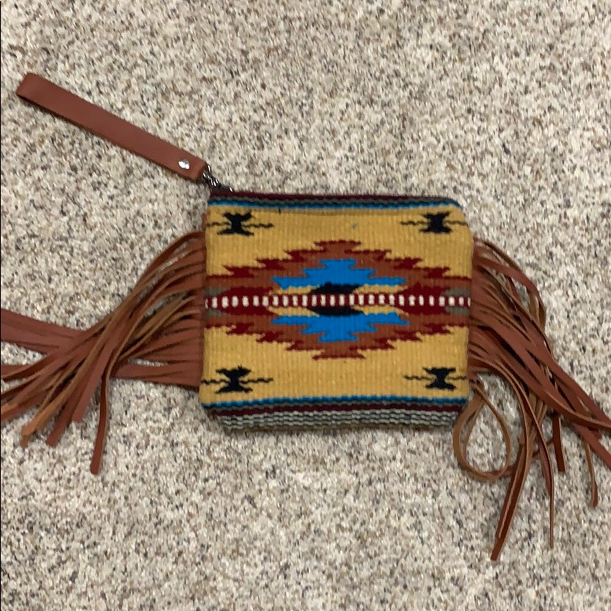 Pendleton/Leather Wristlet